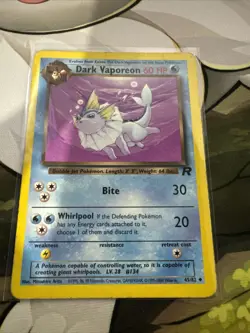 Dark Vaporeon 45/82 Team Rocket 1st Edition Regular Pokemon TCG Card NM - Image 1