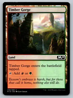 Timber Gorge Magic the Gathering Core Set 2019 MTG Card FREE SHIPPING ! - Image 1