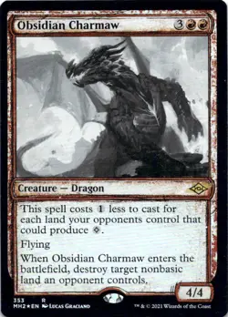 MTG Obsidian Charmaw (Showcase) (353) | LP Foil | Modern Horizons 2 (MH2) - Image 2