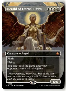 MTG - Herald of Eternal Dawn (Borderless) 299 Near MintFoundations - Image 1