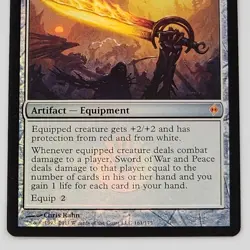 MTG - Sword of War and Peace - Foil Mythic New Phyrexia NM Magic The Gathering - Image 3