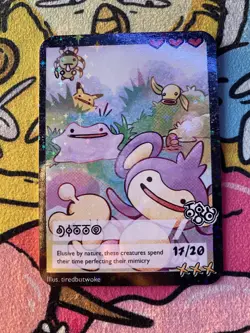 Pokemon Parody Cards by Tiredbutwoke, v3 / Set 3 - Ditto Holographic Card - Image 1