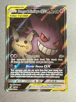 Gengar & Mimikyu GX 165/181 Alternate Art Pokemon Team Up MP Surface Issue ZP1 - Image 2
