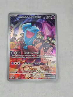 Pokemon TCG Team Rocket's Wobbuffet 203 Black Star Rare Promo Destined Rivals - Image 1