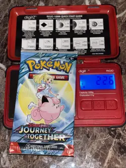 Heavy! Lot Of (4) 22.50g+ Gram Pokemon Journey Together Booster Packs Sealed - Image 1