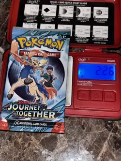 Heavy! Lot Of (4) 22.50g+ Gram Pokemon Journey Together Booster Packs Sealed - Image 3