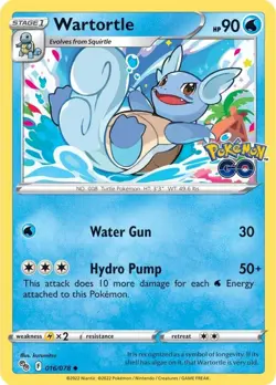 (2) Squirtle 015/078 Common, Wartortle 016/078 Uncommon Pokemon GO TCG NM - Image 3