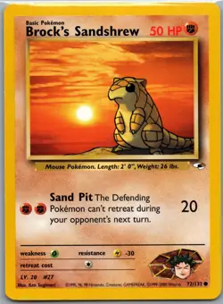 Brock's Sandshrew 72/132 - Pokemon TCG Gym Heroes - Common (LP) - Image 1
