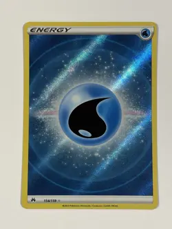 Pokemon TCG Water Energy 154/159 Crown Zenith (TEXTURED) - Image 1
