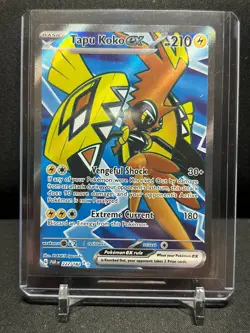 Tapu Koko ex 222/182 Full Art Ultra Rare Pokemon 2023 Paradox Rift NM - Image 1