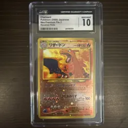 2000 Japanese Charizard #006 Neo Premium File 2 Reverse Holo CGC Gem Mint 10 - Image 1