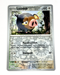 Pokemon TCG Lechonk Scarlet Base Set 154/198 Reverse Holo Promo - Image 1