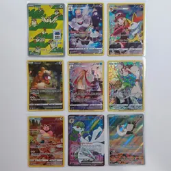 Pokemon TCG 9 Card Lot Sword & Shield Full Art Ultra Rare EX Trainer Gallery - Image 1