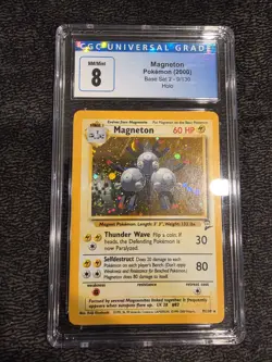 CGC 8 Magneton 2000 Base Set 2 9/130 Holo Graded Pokemon Card - Image 1