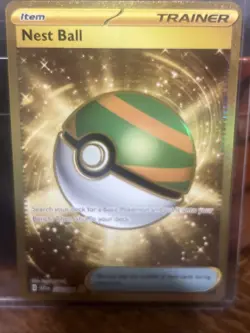 Pokemon TCG Nest Ball Scarlet & Violet Trainer Card Gold Rare, Base Set, 255/198 - Image 1