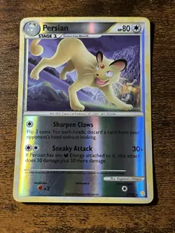 Persian 27/123 HeartGold & SoulSilver Reverse Holo Pokemon Card - Image 1