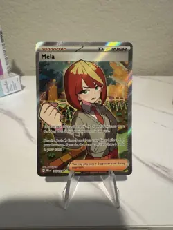 Pokemon TCG Prismatic Evolutions Mela Full Art Trainer Ultra Rare Card 140/131 - Image 1