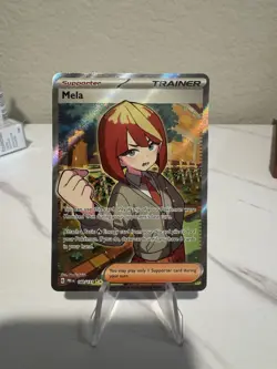 Pokemon TCG Prismatic Evolutions Mela Full Art Trainer Ultra Rare Card 140/131 - Image 3