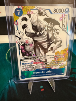 One Piece Kouzuki Oden Card ST22-005 Parallel Alt White Blue Starter Deck 22 SR - Image 2
