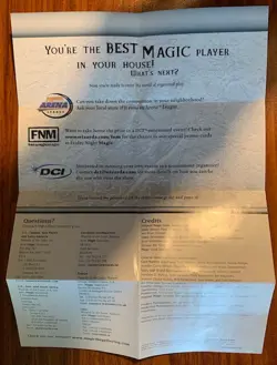 MTG Magic the Gathering Mirrodin Rules Sheet Free Shipping - Image 2