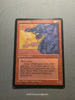 MTG Homelands Heart Wolf Rare Magic The Gathering Free Shipping - Image 1