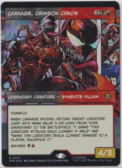 MTG Carnage, Crimson Chaos (Borderless) Marvel's Spider-Man Foil - Image 1