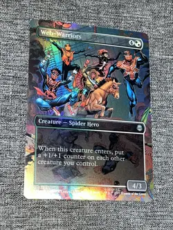 MTG Web-Warriors (0203) *Foil* Borderless Spider-Man SPM NM - Image 1