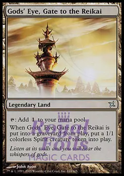 Gods' Eye, Gate to the Reika 1x FOIL MTG Betrayers Kamigawa Uncommon MINT land - Image 1