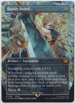 MTG Buster Sword (Borderless) Final Fantasy Foil - Image 1