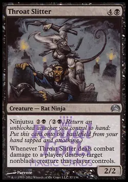 Throat Slitter 1x FOIL BOK MTG Betrayers Kamigawa Uncommon MINT black - Image 1