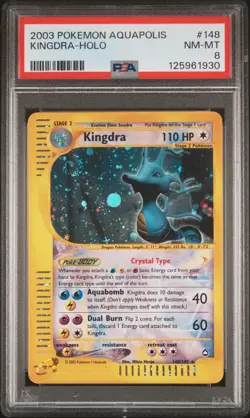 2003 POKEMON AQUAPOLIS #148 KINGDRA-HOLO PSA 8 - Image 1