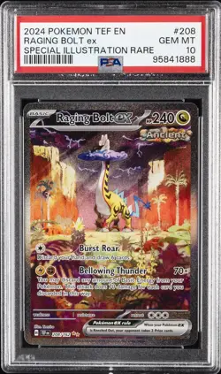 2024 POKEMON TEF EN-TEMPORAL FORCES #208 RAGING BOLT EX PSA 10 - Image 1