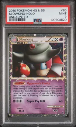 2010 POKEMON HEARTGOLD & SOULSILVER UNDAUNTED #85 SLOWKING-HOLO PSA 9 - Image 1