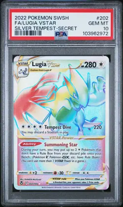 Pokemon Lugia VSTAR Silver Tempest Secret Rare Full Art #202 PSA 10 Gem Mint - Image 2