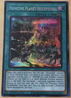 Yugioh! Primitive Planet Reichphobia - MP23-EN096 - Prismatic Secret Rare - 1st - Image 1