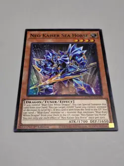 Yugioh Neo Kaiser Sea Horse SDWD-EN004 Super Rare 1st Edition NM - Image 1