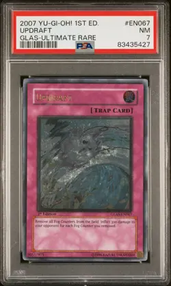 2007 Yugioh Updraft 1st Edition Ultimate Rare PSA 7 - Image 1