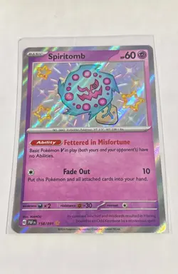 Pokemon Card Spiritomb 158/091 Shiny Paldean Fates Near Mint - Image 1