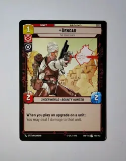 3 PACK-Star Wars Unlimited DENGAR: The Demolisher (uncommon) #133 w/2 Free cards - Image 1