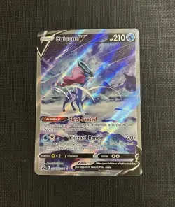 Pokemon TCG Suicune v GG38/GG70 Crown Zenith Ultra Rare Holo Card NM Condition - Image 1