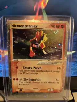 Pokemon TCG Hitmonchan EX Ruby and Sapphire Holo Ultra Rare Card 98/109 - Image 1