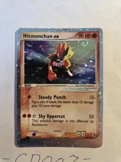 Pokemon TCG Hitmonchan EX Ruby and Sapphire Holo Ultra Rare Card 98/109 - Image 4