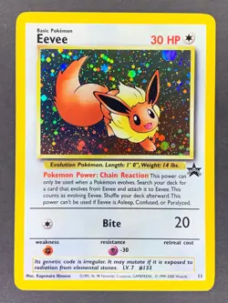 Eevee Holo #11 WotC Black Star Promo 2000 English Pokemon Card - Image 1