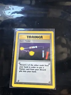 Pokemon TCG Item Finder Base Set Unlimited Rare Card 74/102 NM Condition - Image 1