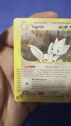Pokemon TCG Togetic Neo Genesis Holo Card H27/H32 Rare LP Vintage - Image 2