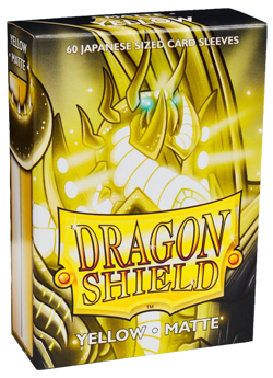 60 Dragon Shield Yellow Matte Japanese Card Sleeve Small Deck Protector AT-11114 - Image 1