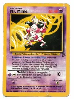 Pokemon Card: Mr. Mime 27/130 Base Set 2 Rare! PL - Image 1