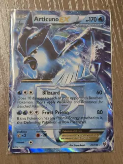Articuno EX Team Plasma 25/135 Ultra Rare Plasma Storm Pokemon Card MP - Image 1