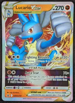 Lucario Vstar 2022 Black Star Promo Full Art Pokemon Card SWSH214 (NM) - Image 1