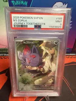 N's Zorua 189 Sv: Scarlet & Violet Promo Cards Holo PSA9 - Image 1
